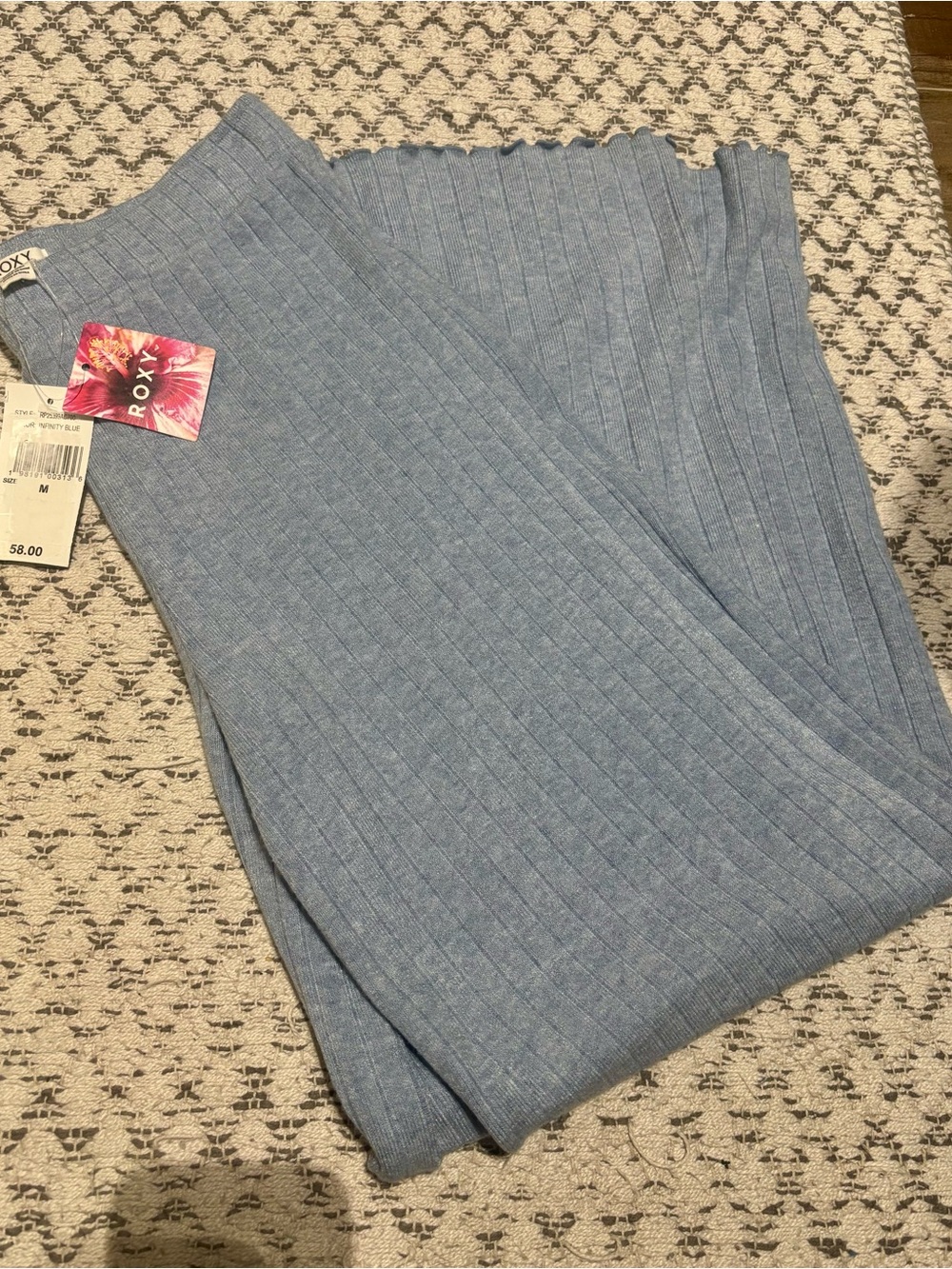 Roxy Light Blue Ribbed Two-Piece Lounge Set - Picture 11 of 11